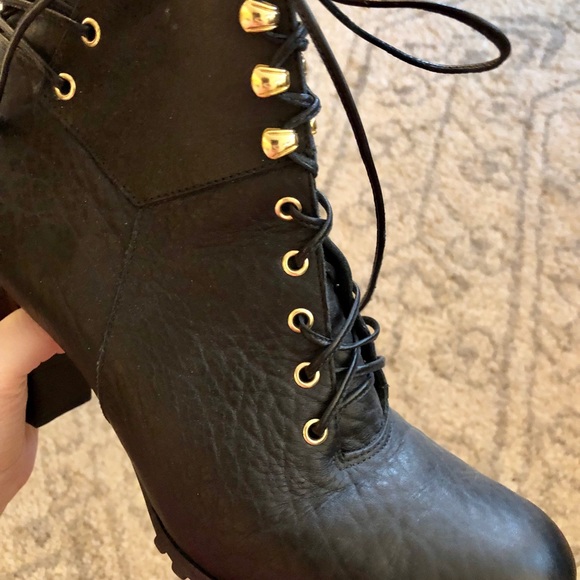 Diane Von Furstenberg heeled lace up boots size 8 - Picture 5 of 8